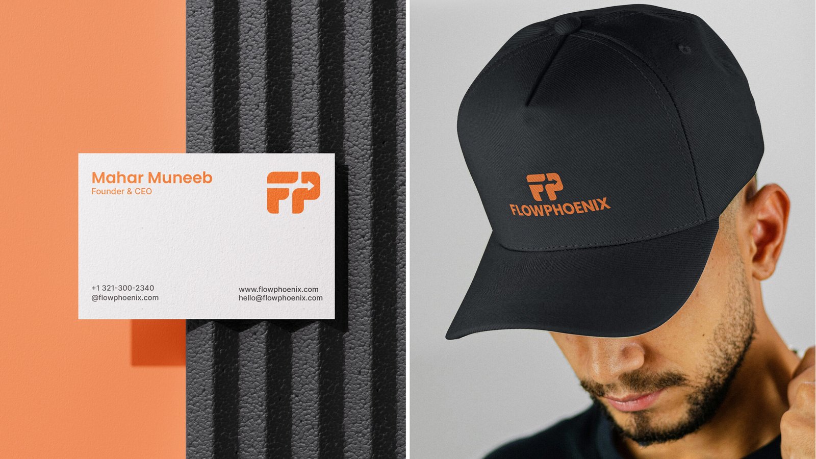 FlowPhoenix Visual Identity Design Business card